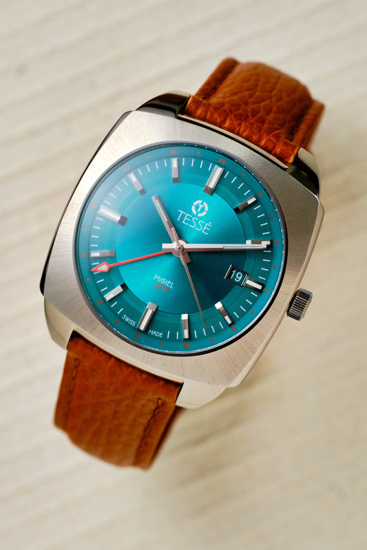 Michel GMT - Electric Teal